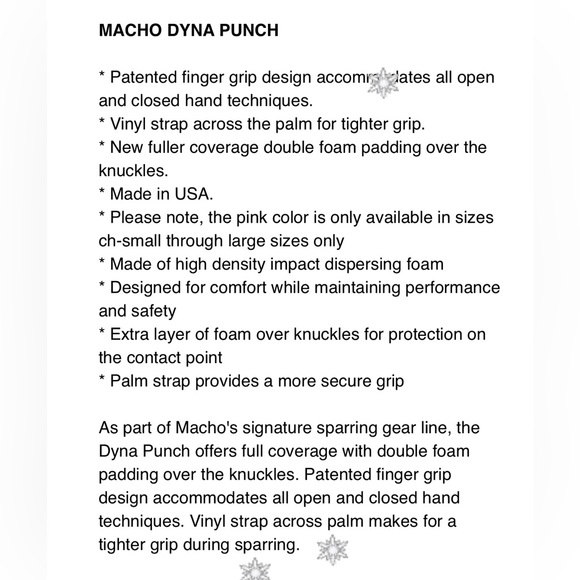 Macho Dyna Punch Child Large/Adult Small - Picture 9 of 10
